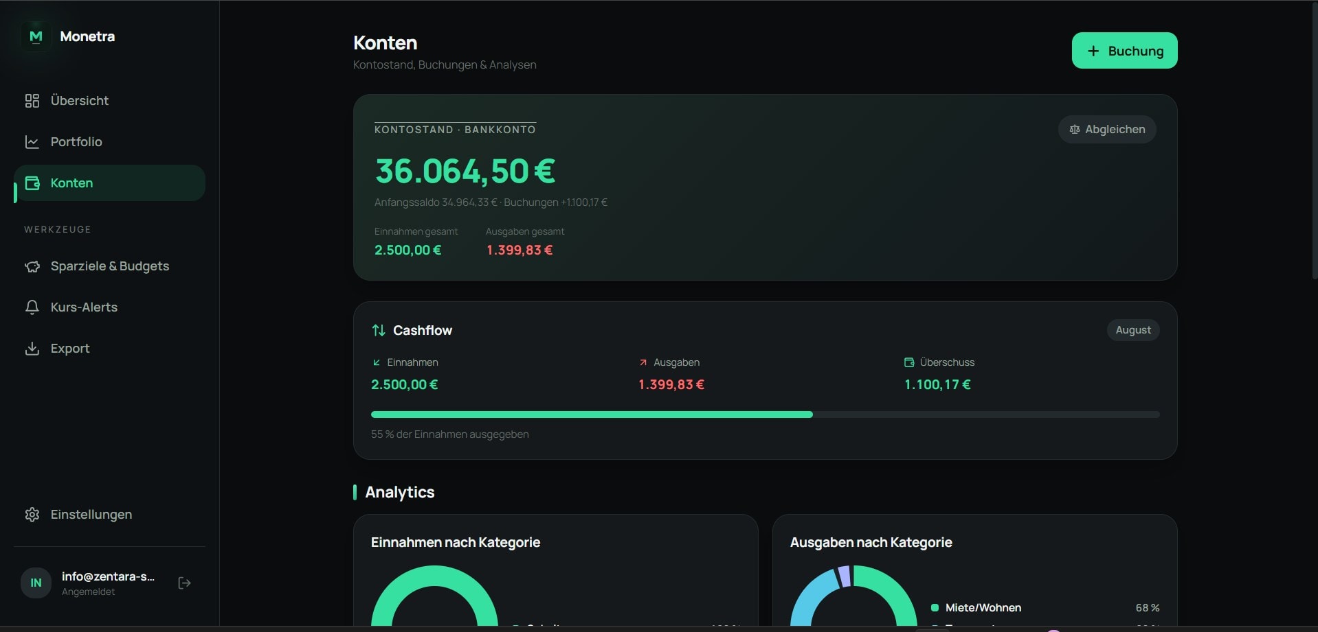Monetra – Web-App – Ansicht 5