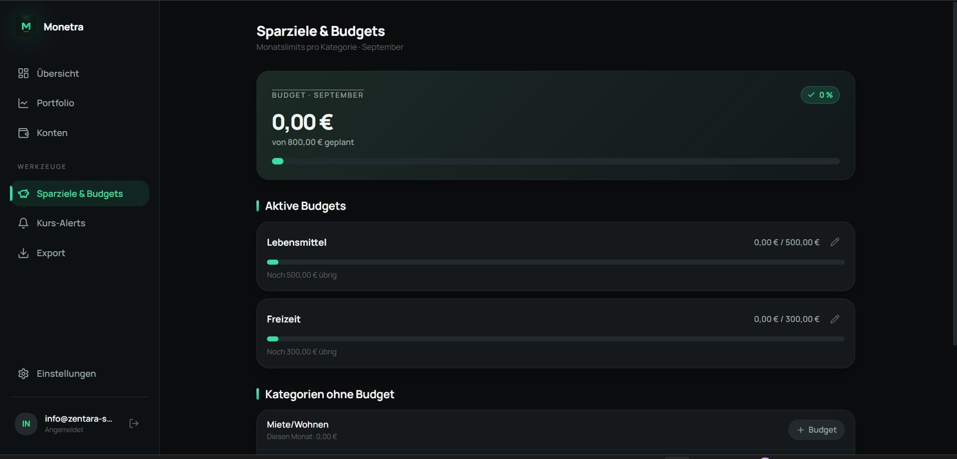 Monetra – Web-App – Ansicht 7
